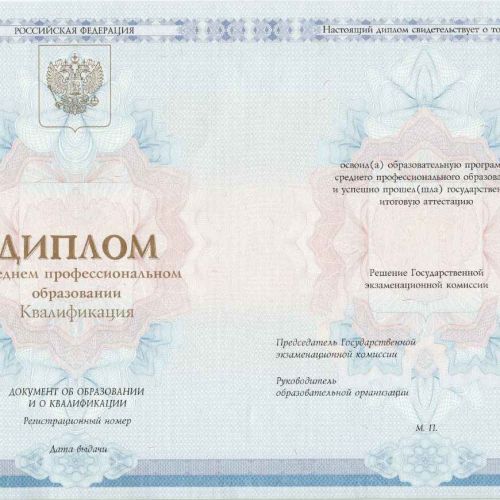 Диплом колледжа/техникума 2014-2025